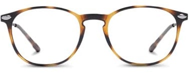 Nooz Multidistanz-Lesebrille Klare Sicht bis zu 3 Metern Nah- und Mittelbereichs-Sicht – Leichtes & Modernes Design – Für Damen und Herren - Etui inklusive - Schildpatt - +2,5