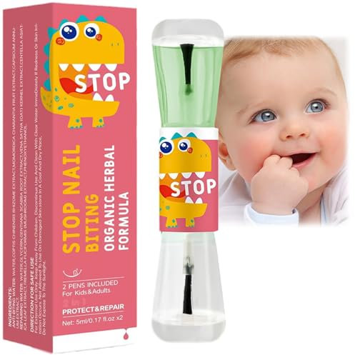Stop Nail Biting Solution - Anti Nail Biting Polish for Children & Adults - Clear Varnish to Discourage Thumb Sucking - Easy Way to Avoid Nail Biting