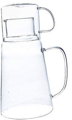 NAMOARLY Botella De Agua Fría De Vidrio Jarra De Agua Hogar Para Servir Jugo o Cerveza Fría Capacidad Grande Diseño Moderno