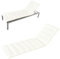 HAVE A SEAT Living - Auflage Gartenliege Flair | 200x60 cm - Weiche Universal Sonnenliege Auflage Dünn - Komfortabel, Wetterfest, Waschbar bis 95° C - Made in Germany (200x60 cm, Weiß)