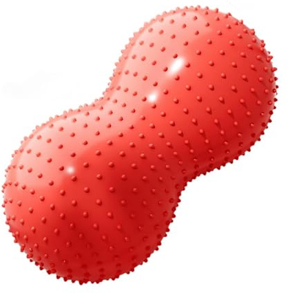 KESOTO Peanut Ball Pilates Ball mit Pumpe Gymnastikball für Gleichgewicht Trainingsball Sitzball Aus PVC für Besondere Stabilität für Kinder Heimtrainin, Rot