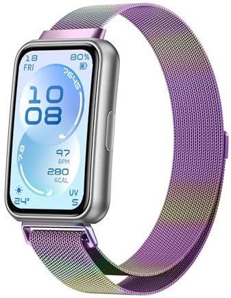 Smartwatch Armband Metall für Huawei Band 11/11 Pro / 10 Mesh Magnetverschluss Schwarz