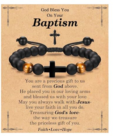 LynixTrade Christening Gift for Boy, Cross Bracelet for Holy Communion