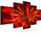 Runa Art - Bilder Abstrakt 200 x 100 cm 5 Teilig XXL Wanddekoration Design Rot Schwarz 100051a
