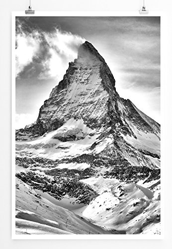 Eau Zone Bilder - Landschaft Natur – Matterhorn in den Schweizer Alpen- Leinwand Kunstdrucke Wandbilder aus Deutschland