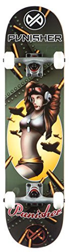 Punisher Skateboards Bomber Girl Complete Skateboard mit convace Deck
