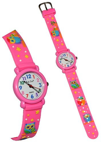 alles-meine.de GmbH Kinderuhr/Armbanduhr - Eule & Tiere - mit Silikon Armband