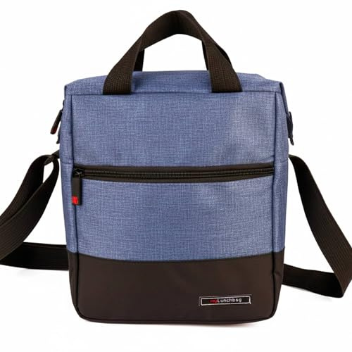 Bolsa Térmica Porta Alimentos 6,5L - Lunch Bag Isotérmica Mantiene Frío o Calor de Fiambrera, Taper, Bebidas y Snacks, Nevera Portátil Hermética para Loncheras de Trabajo, Oficina o Colegio, Azul