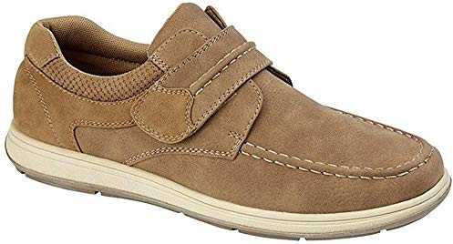 Scimitar Mens Touch Fastening Casual Shoe (10 UK) (Tan)
