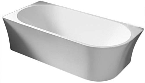 Freistehende Raumsparbadewanne NOVA CORNER Acryl Weiß - Einbau links - 170 x 78 cm- Farbe:Weiß Glänzend