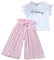 Xmiral Kinder Kinder Mädchen Kurzarm Outfits Brief T-Shirt + Breite Beinhosen Baby Sommer Tops Hosen 2er Kleidung Set(Rosa,5-6 Jahre)