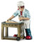 Gildeclown Deko Figur Figur Grillen - Dekofigur Koch Barbecue - Grill Meister - zum Sammeln Sammelfigur Männer Geschenk H 15 cm