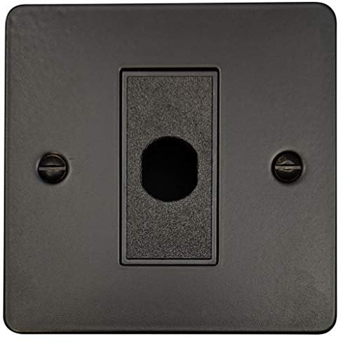 G&H FFB79B Flat Plate Matt Black 1 Gang Flex Outlet Plate