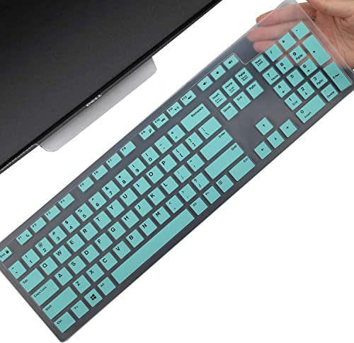 Keyboard Cover Skin for Dell KM636 KB216 KB216t KB216d KB216p Wired & Wireless Keyboard, Dell Optiplex 5250 3050 3240 5460 7450 7050, Dell Inspiron Desktop 24 27 5400 5490 7700 7790 3475 3670 3477