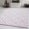 Carpetsale24 Teppich Wohnzimmer Rauten Design Pink Meliert 80 x 300 cm - Kurzflor Schlafzimmer Geometrisch Pflegeleicht und Extra Weich - Für Küche Esszimmer Kinderzimmer Läufer Flur