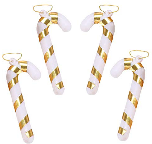 VOSAREA 4 Stück Weihnachtszuckerstange Süßigkeiten Glas-zuckerstangen-Ornamente Weihnachtsfestbevorzugungsgeschenk Weihnachtsbaum Hängende Puppe Plastik Hängende Gegenstände Weihnachten