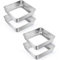 TeamFar Square Cake Pan, 6 Inch Stainless Steel Square Baking Pan for Lasagna Cake Brownie, Healthy & Heavy Duty, Dishwasher Safe & Easy Clean, Brushed Surface & Smooth Edge, Set of 4