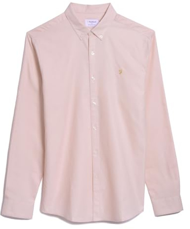 Farah Mens Long Sleeve Shirt Pink S