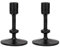 Stonebriar SB-6282A2 5 Black Cast Iron Metal Taper Candle Holder Set, Set of 2