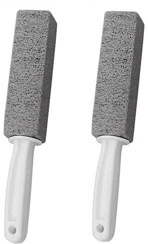 HengLiSam 2 Pack Handle Toilet Bowl Cleaner Pumice Stone Sticks Hard Water Ring Stains Remover for Kitchen/Bath/Pool/Household Cleaning