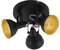 EGLO Deckenstrahler Thornton, Deckenlampe mit 3 Spots, Vintage Deckenleuchte Wohnzimmer, Retro Lampe Decke, Wohnzimmerlampe aus Metall in Schwarz Gold, E14 Fassung, Ø 21 cm
