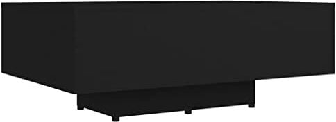 vidaXL Couchtisch Modernes Design Beistelltisch Wohnzimmertisch Kaffeetisch Sofatisch Teetisch Tisch Wohnzimmer Schwarz 85x55x31cm Holzwerkstoff
