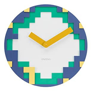 ONZENO Design Wanduhr 'The Pixel.' ohne Tickgeräusche