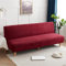 Hiseng Sofabezug 3 Sitzer Ohne Armlehne, Moderner Druck Clic Clac Sofahusse Stretch Schutzhülle Protector Bettcouch Schonbezug Couch überzug Sofabettüberzug (Rotwein,L: 190-210cm)