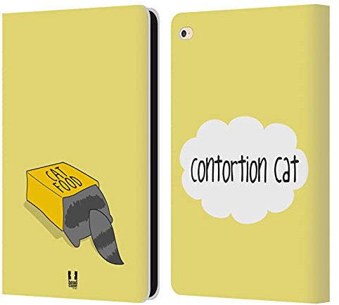 Head Case Designs Contorsionar Wilbur El Gato Carcasa de Cuero Tipo Libro Compatible con Apple iPad Air 2 (2014)
