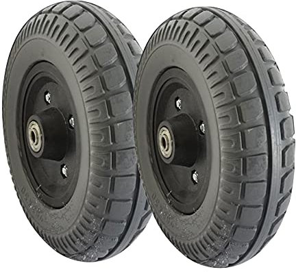 Ein Paar (2 Stück) dunkelgrau dickes Festrad, 8-Zoll-Reifen-Spitzen-Ersatzreifen, elektrischer Rollstuhl spezielles kleines Rad-Vorderrad, 200x50, PU-Material erweitert, verdickt, rutschfest und versc