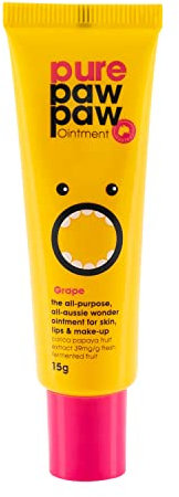Pure Paw Australian Ointment with Grape to Smooth and Soothe, Suitable for Lips, All Skin Types and Makeup, 15 g