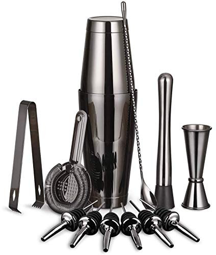 JIXIN Bartender Kit, Cocktailshaker 750ML Boston Cocktail Shaker Set, Bartending Kit