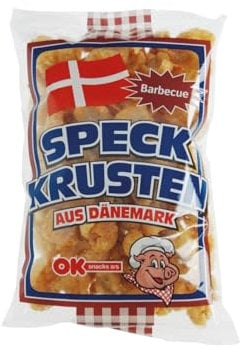 Speckkrusten aus Dänemark Barbecue BBQ Geschmack 150g Chicharrón Schweineschwarte gebacken