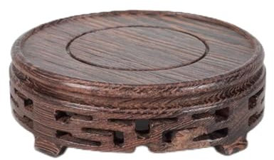 sottovaso per piante Base Bracket Giardino Bonsai Bracket Legno Pesce Serbatoio Vaso Ornamenti Base Base Round Flower Pot Display Stand for Family Living Room Entranne vasi e vassoi per bonsai