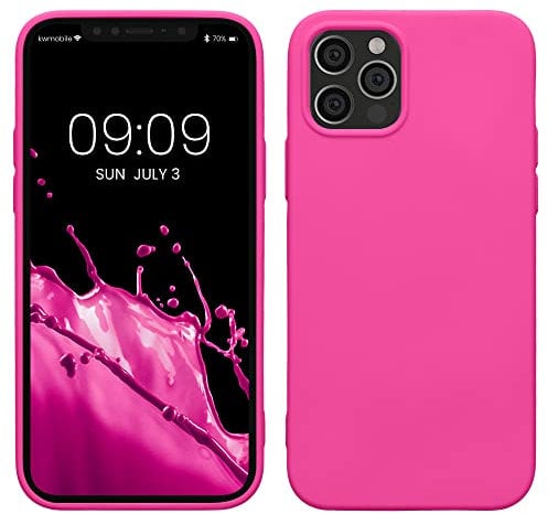 kwmobile Housse Compatible avec Apple iPhone 12 / iPhone 12 Pro Coque - Housse de téléphone Souple et Fine en TPU Silicone - Magenta