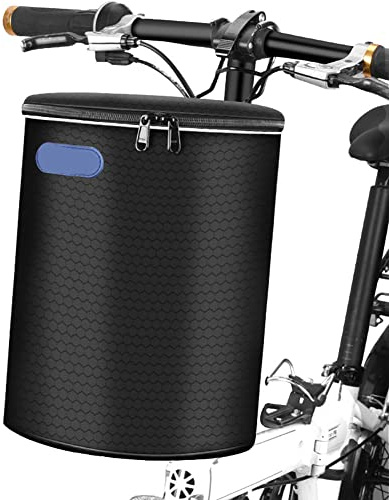 iSpchen Fahrradkorb vorne Lenkerkorb Fahrrad Hängekorb abnehmbare Fahrradtasche Lenkertasche faltbar Korb für kleine Haustier Katzen Hunde Bikebasket für Shopping Picknick Fahrradkörbe