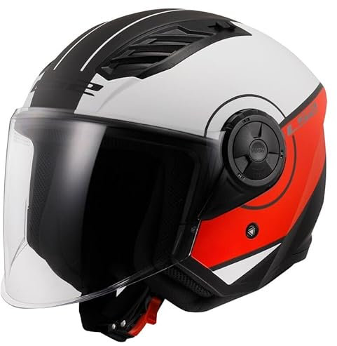 LS2 OF616 Casco Airflow II Cover Matt White Red Opaco XL Nuova Omologazione