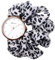 JewelryWe Damenuhr Elastisch Haarband Uhr: Damen Schwarz Weiß Leopardenmuster Analog Quarz Armbanduhr Multifunktionale Lässige Uhr mit Haargummi Stretch Armband Geschenk für Frau Mädchen
