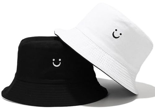 MAZELIKEHOOD Fischerhut Herren Damen Bucket Hat Double-Side Verschiedene Print Baumwolle Sonnenhut Reversibel Reversibel Freizeithut
