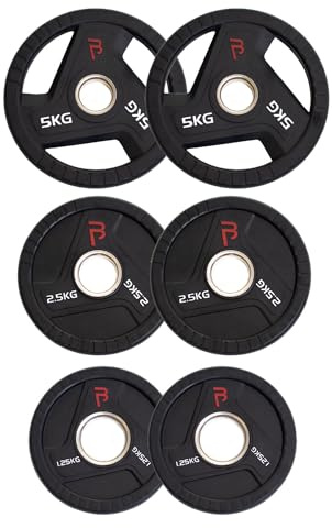 BODYPOWER 17.5kg Rubber Tri-Grip Olympic Weight Plate Kit