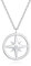 GAVU Collana Argento 925 Donna Collana Catena in Argento Sterling con Ciondolo Bussola con Cubic Zirconia