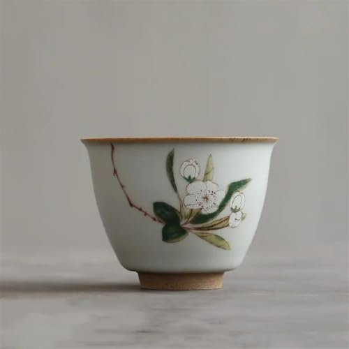 AGYSVGZ Teeservice Für Erwachsene Handbemalte Blumenmuster Teeschale Pu'er Master Cup Tee-Set Zubehör Ru Kiln Keramik Teetasse Reise Meditation Tasse Teekanne Teeservice Teekannen(B)
