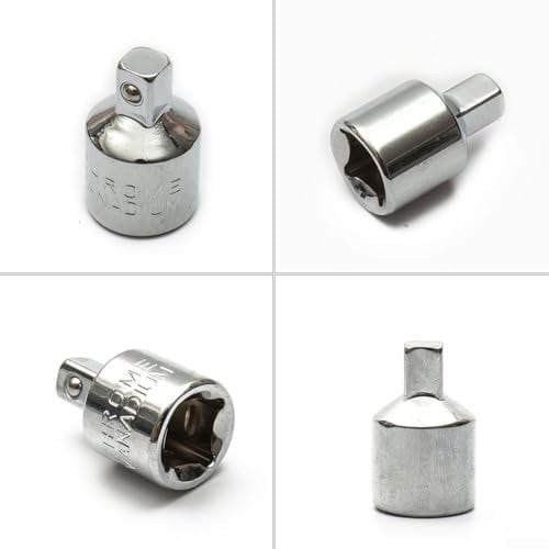 Sturdy Drive Socket Adapter, Female to Male Converter Wrench, Various Sizes (3/8-1/4)