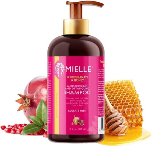 P-Beauty - Locken Shampoo mit Pomegranate & Honey, sulfatfrei - Feuchtigkeit, Anti-Frizz, Haarwachstum & Geschmeidigkeit - Lockenpflege für gesundes, glänzendes Haar - Haarpflege - Curl Shampoo 355ml