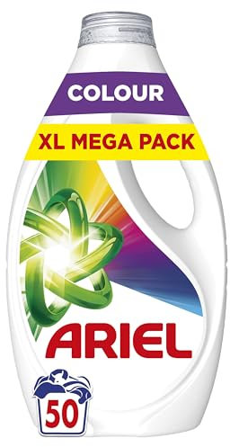 Ariel Washing Liquid Laundry Detergent, 50 Washes, Colour, Stain & Odour Removal In 1 Wash, Brrrilliant Even In Cold & Short