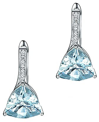 Blauer Topas-Spinell-AAA-Zirkon-Clip-Ohrring, Schmuck-Ohrring für Frauen ui