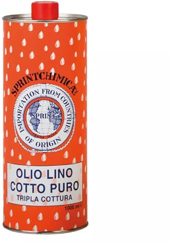 LoviStore Olio di Lino Cotto Puro 5 lt, Trattamento Protettivo e Impermeabilizzante, Tripla Cottura, Diluente Vernici Smalti, Nutrizione, Protezione, Cura del Legno, Mattoni, Piastrelle
