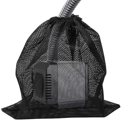 Grand sac à barrière pour pompe - 12,2x15,9 pouces Filtre réseau avec fermeture Coulsse, sac de protection noir | Sac filtre à pompe Laghetto, idéal pour les piscines extérieures, la prévention du DET