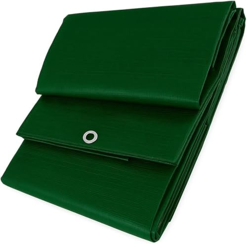 TB Thayba Toldo Reforzado, Lona Multiusos Impermeable con Ojales, Cubierta Protectora para Exterior, Medidas 90gr (Verde, 8x12)
