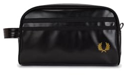 FRED PERRY Köpertasche in Schwarz und Gold
